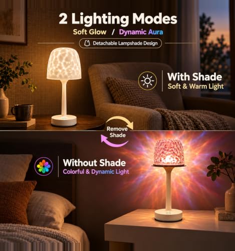 Waterproof Outdoor Floor Lamp with Rechargeable LED & Color Modes - Off-White