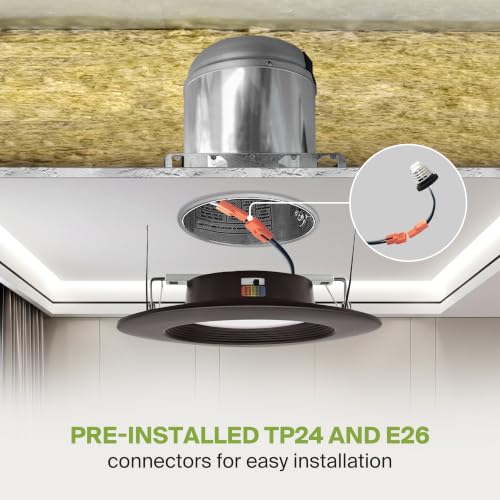 Bronze 12-Pack 6 Inch Retrofit LED Recessed Lights with 5CCT & Dimming