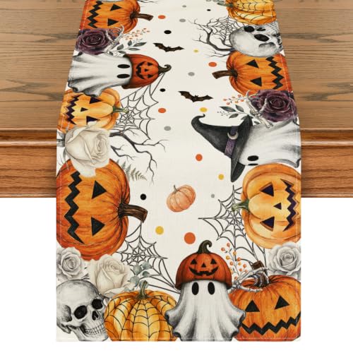 Artoid Mode 13x120 Inch Halloween Table Runner Home Party Decor Orange
