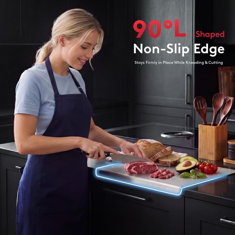 Titanium Cutting Board 15.7x11.8in - Non-Toxic Kitchen Chopping & Baking Surface