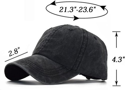 Eohak Ponytail Baseball Hat - Distressed Retro Style for Women | Comfortable Twill Fabric