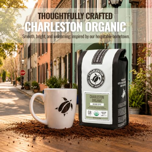 Organic Ground Coffee - Charleston Organic / 28oz - Medium Roast, Smooth & Bold
