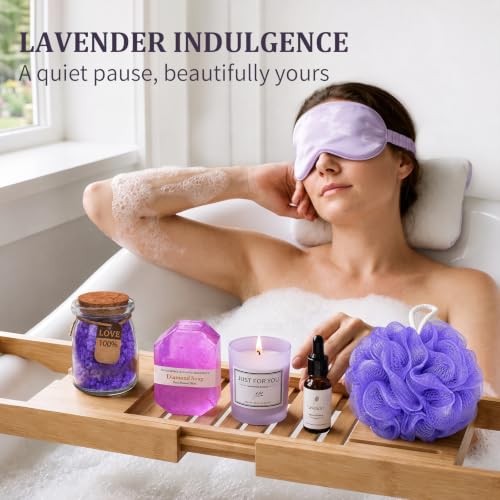 Minutry Lavender Spa Advent Calendar 2026 - 24 Days of Self-Care Gifts for Women in Purple