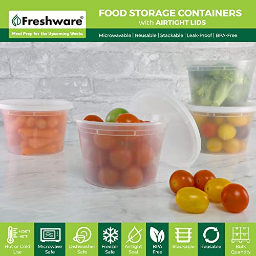 16 oz Food Storage Containers with Lids - 240 Pack, Freezer Safe, Leakproof, BPA Free, Stackable, Clear - Variation of 16 oz - 240 Sets