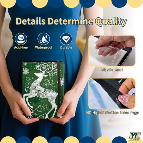 Photo Album 5x7 Inch 60 Pockets,PU Leather Cover with Elastic