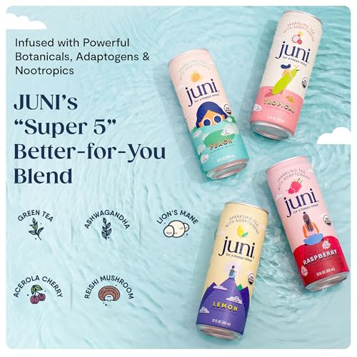 Juni Sparkling Adaptogen Drink Variety Pack - 12 Fl Oz Cans, 12-Pack