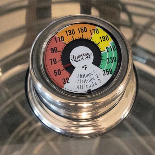 Lehman's 21.5-Quart Stainless Steel Water Bath Canner with Pressure Gauge - Silver
