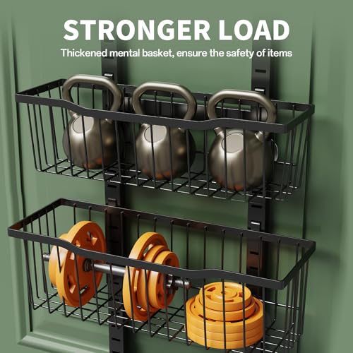 Eastherry Black 8-Tier Over The Door Pantry Organizer with Adjustable Baskets