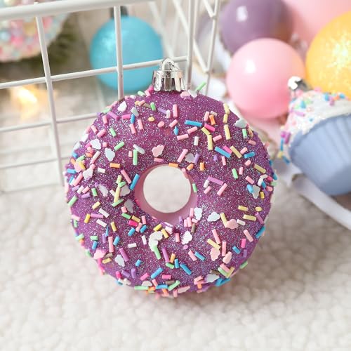 46pcs Pastel Christmas Tree Ornaments Set - Whimsical Candy-Themed Holiday Decor