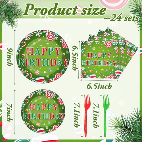 Havawish 96 Pcs Christmas Merry Birthday Decorations Set Candy Variation