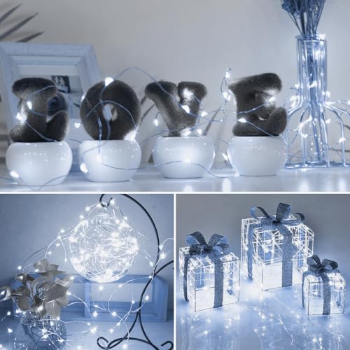 kolpop 12 Pack LED Fairy Lights Battery Operated with 3 Modes, Mini Twinkle String Lights Battery Powered Waterproof for Christmas Mason Jars Party(Red&Green)