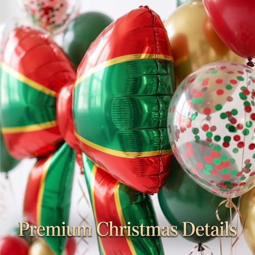 TiAaihion Red Green Gold Christmas Balloon Set 31PCS Holiday Party Decorations
