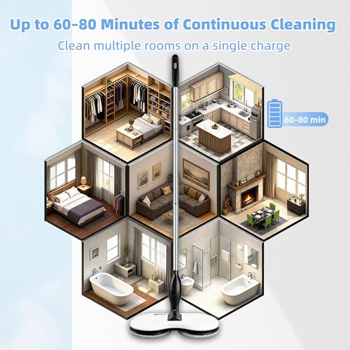 Electric Mop for Floor Cleaning, As Seen On TV, Cordless Spin Mopper