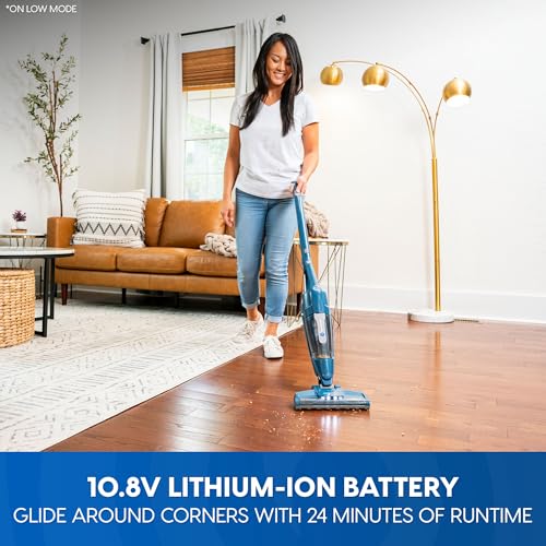 Vacmaster 10.8V Cordless 2-in-1 Stick Vacuum Cleaner - Blue