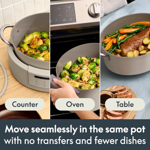 BELLA 10-in-1 7Qt MultiCooker with Non-Toxic Ceramic Coating - Oatmilk Edition