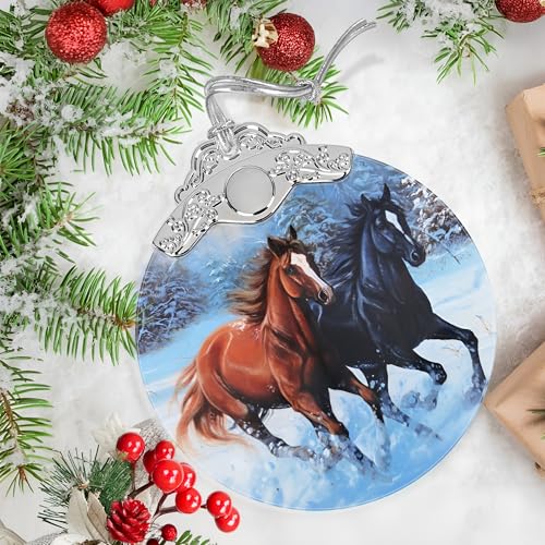 Horse Stained Glass Suncatcher Ornament - Jocidea Christmas Tree Decoration (Variation: Horse)