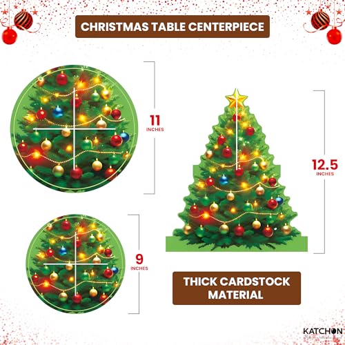 KatchOn Christmas Cupcake Stand Set of 2 - Red & Green Holiday Decor