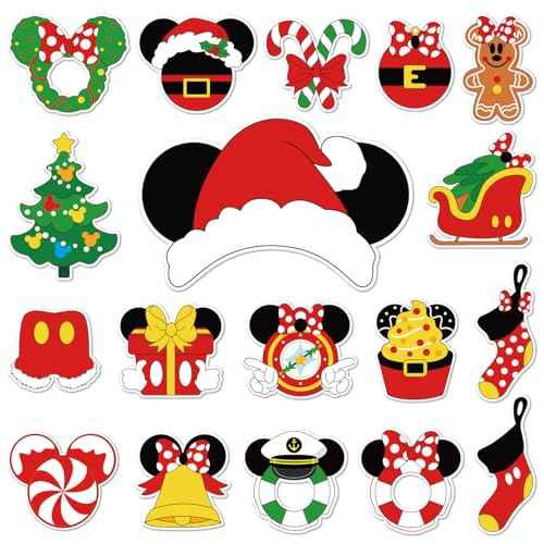 18 Pcs Christmas Door Decorations, Christmas Car Refrigerator Cruise Door Magnets Stickers, Reusable Magnets for Cabin Ship Carnival Refrigerator Office Car Accessories