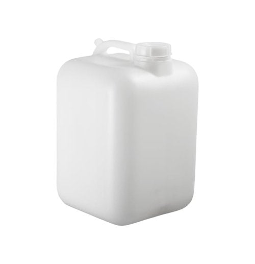 FastRack 6 Gallon Hedpak Water Container with Screw Cap | Single BPA-Free Food-Grade HDPE Jug | Leak-Resistant | White | For Brewing, Fermentation & Water Storage