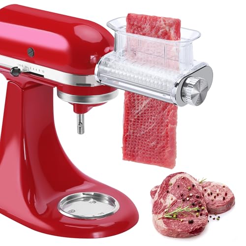 Meat Tenderizer Attachment for KitchenAid Stand Mixers - Transparent, 3 Adjustable Thickness