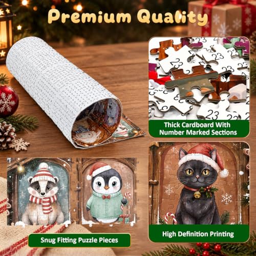 Animal Puzzle Advent Calendar 2026 - 1008-Piece Christmas Jigsaw