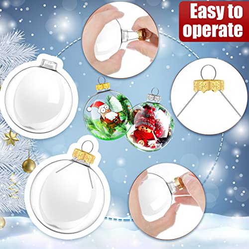 Round Christmas Ornament Cap Replacement Hangers - Gold and Silver Caps for Christmas Tree Ceramic, Glass, Porcelain Top Hanging Ornaments (50 Pieces)