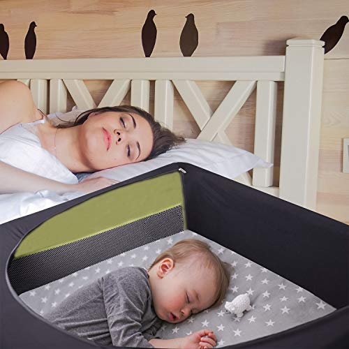 Blackout Cover for Pack N Play - Travel Baby Tent, Breathable & Darkening, Black 1