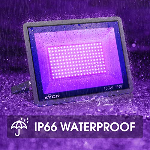 YANYCN 4 Pack 240W LED Black Light Flood Lights Outdoor Waterproof Neon Party Halloween
