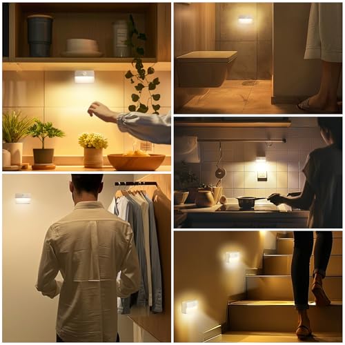 Wireless Motion Sensor Stair Light - Battery Operated Night Lamp for Hallway, Closet & Kitchen