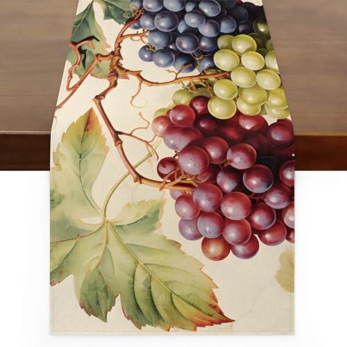 Multi 4 Colorful Grape Table Runner 13 x 48 Inches Spring Home Decor
