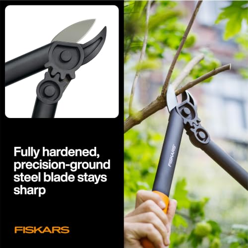 Fiskars 15-Inch PowerGear Anvil Garden Loppers Tree Trimmer - Cuts Up to 1.25 Inch Branches