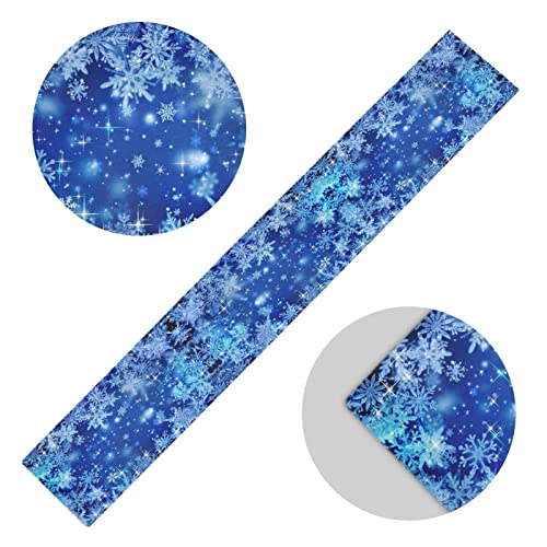 ALAZA Blue Snowflakes 13x70 Inch Table Runner | Christmas Holiday Decor