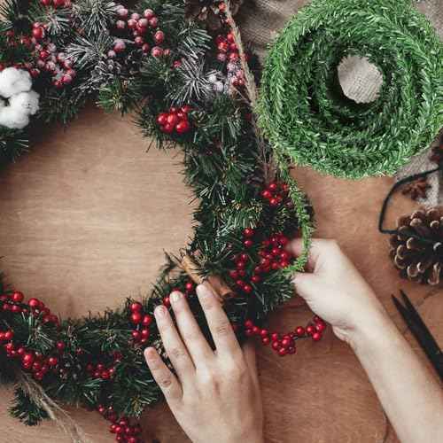 50 FT Christmas Miniature Artificial Pine Garlands,Mini Pine Greenery Roping Garlands for Christmas Crafts and Holiday Outdoor Decor