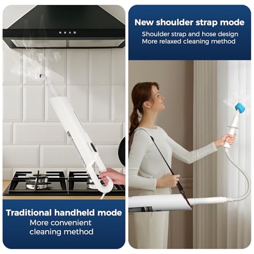 Mxnsewr 13-in-1 Steam Mop with Detachable Handheld Cleaner, Adjustable & Aromatherapy