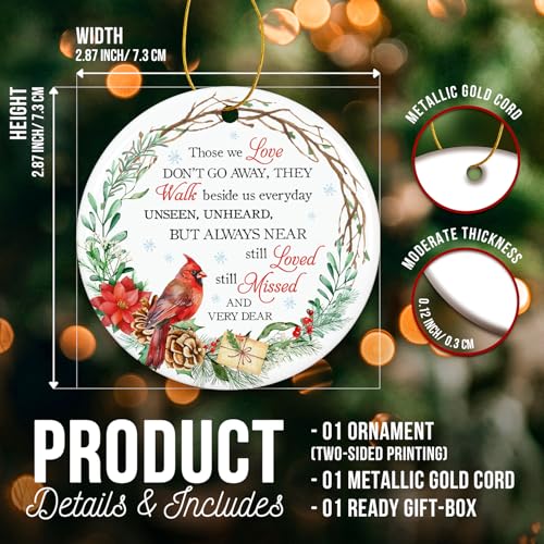 ZAGKOO Cardinal Christmas Ornament - Memorial