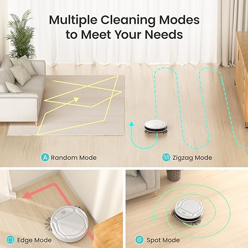 Lefant M210 Robot Vacuum Cleaner White-01, Strong Suction, 120 Min Runtime, Wi-Fi & Alexa Control