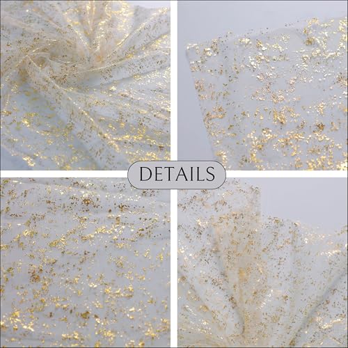 Gold 10ft Sequin Table Runners - 10 Pack Sheer Chiffon Wedding Party Decor Variation of THIS listing