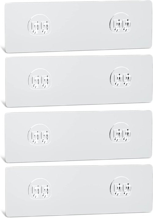 AKTECKE Shower Caddy Replacement Stickers - No-Drill Transparent Adhesive Strips | 4-Pack for Bathroom & Kitchen Storage
