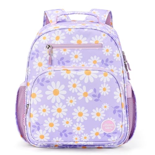 Kids Backpack for Girls Daisy Purple 15" Insulated Bookbag Kindergarten & Elementary School