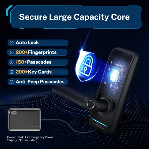 Smart Door Lock with Handle: Kucacci Keyless Entry Digital for Front