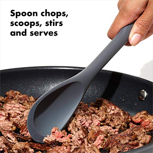 OXO Good Grips Silicone Utensil Set - 3-Piece Cooking Spoon, Turner, Ladle