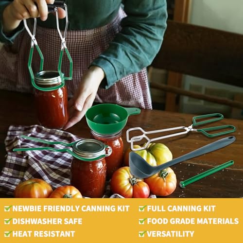 21.5 Quart Canning Pot Set with Rack & Lids - Beginner Canning Kit