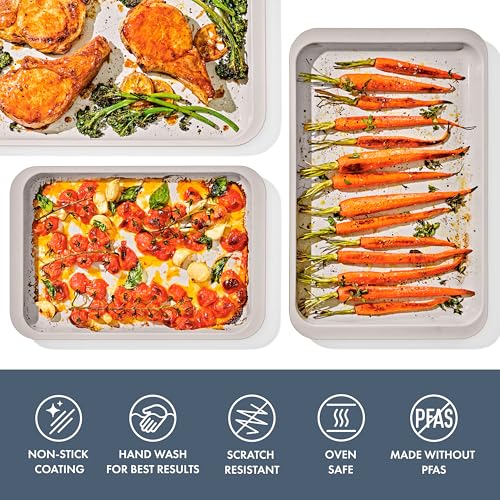 OXO Good Grips Non-Stick Pro Ceramic Coated Metal Bakeware 3-Piece Set - Storm Blue