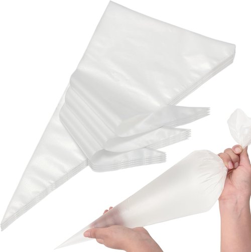 Extra Large 26 Inch Piping Bags 50 Pack - HOMIOVE XXL Disposable Piping Icing Bags Anti-Burst Thick Pastry Bags Frosting Bags Anti Burst Cake Decorating Bags for Cake Decorating, Cupcakes, Macarons