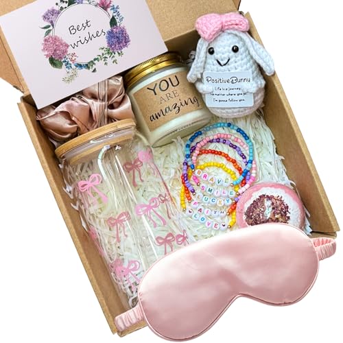 Gifts for Teen Girls, Teen Girl Gifts Trendy Stuff, Birthday Gifts Box Set for Teenage Girls, Sister, Best Friend, Daughter - Pink Bunny