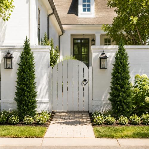 5ft Artificial Cedar Topiary Trees Set of 2 with Ground Spikes - Convivuala