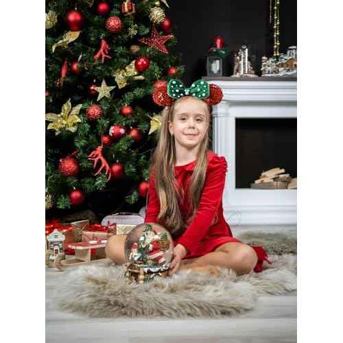 KARETT Sequins Mouse Ears Headband With Glitter Bow Cosplay Costumes Princess Party Decorations For Girls Women