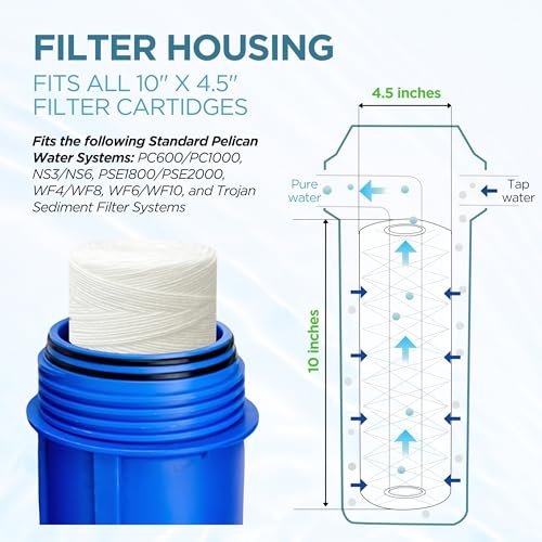 Pelican Water 10-inch 5 Micron Sediment Replacement Filter - 4 Pack