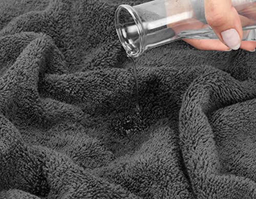 American Soft Linen Dark Gray 100% Cotton Turkish Bath Towels 4PC Set 27x54