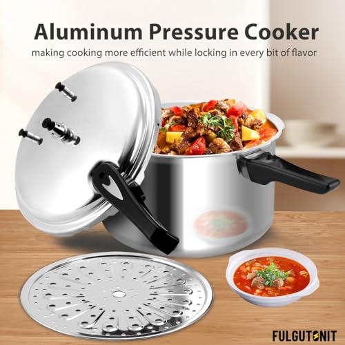 12 Quart Aluminum Pressure Cooker & Canner - Large Capacity Food Preserving